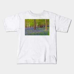 Bluebells Bluebell Woods Greys Court Oxfordshire UK Kids T-Shirt